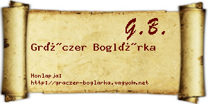 Gráczer Boglárka névjegykártya